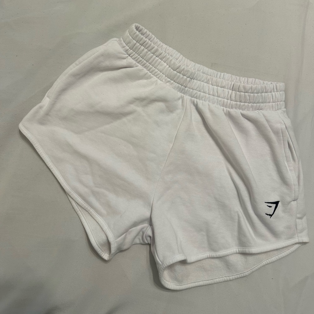 White Gymshark Shorts NWOT